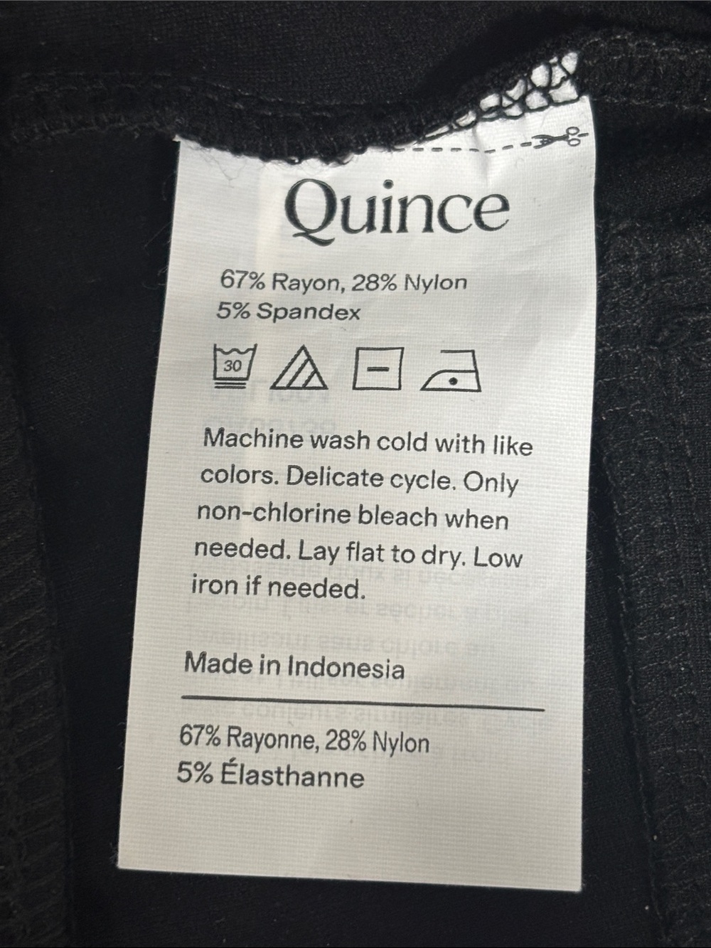NWT Quince Ultra-Stretch Ponte Straight Leg Pants Black — Size M - Picture 3 of 5